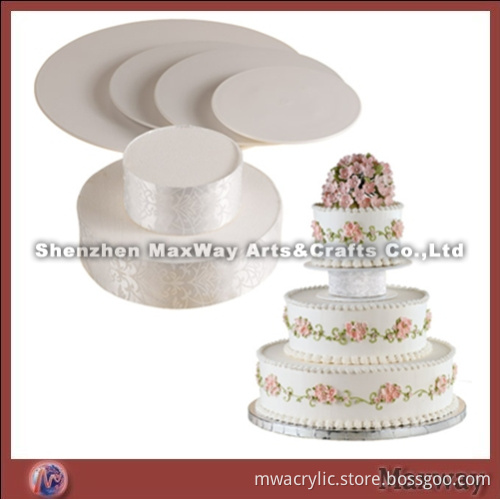 White Round Promotional Acrylic Wedding Cupcake Stand Rack